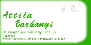attila barkanyi business card