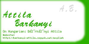 attila barkanyi business card